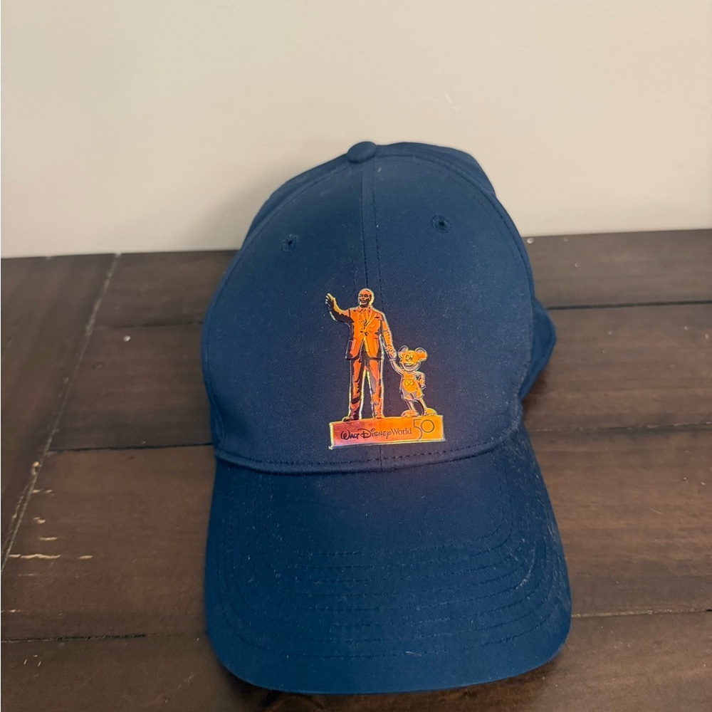 Blue Baseball Cap with Graphic.